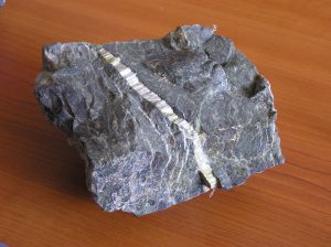 Žilka klinochryzolitu v serpentinite z &&&dobšinej