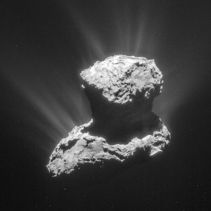 Dva laloky a krk kométy. Vedci potvrdili, že jadro kométy pravdepodobne vzniklo zrážkou dvoch menších telies.