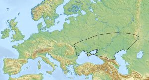 Mapa zobrazuje výskyt ľudí z jamovej kultúry