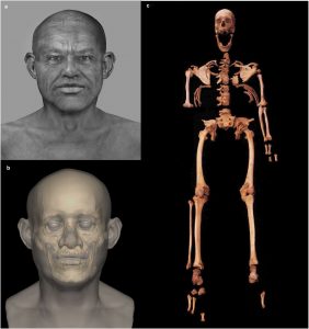 Rekonštrukcia podoby tváre a kostry jednotlivca z Nuwayratu
