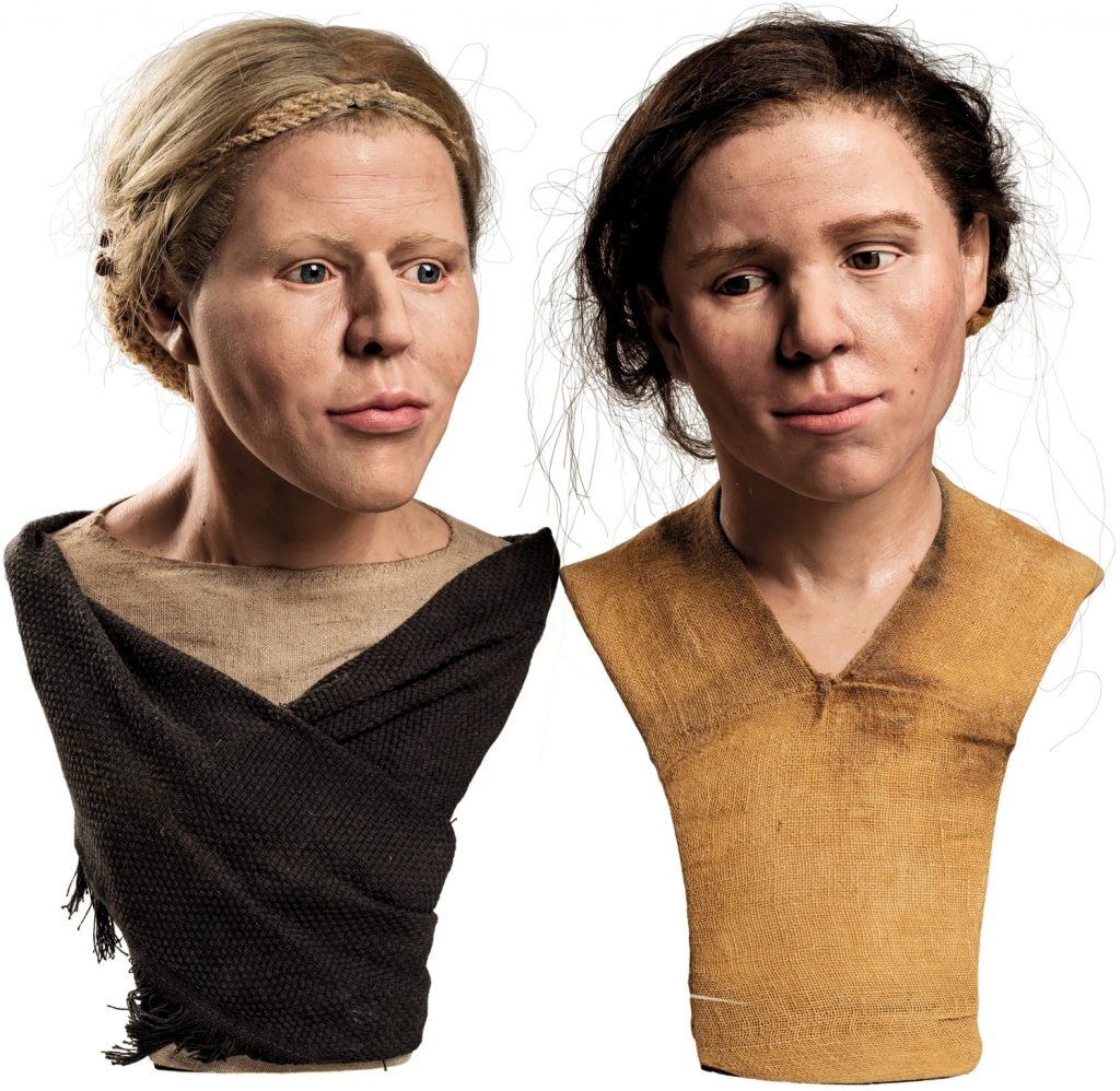 Rekonštrukcia tvárí dvoch sestier z obdobia 6 000 rokov pred n. l. 