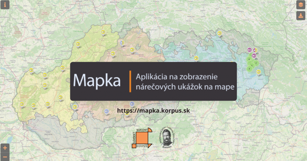 Vizuál webovej aplikácie Mapka