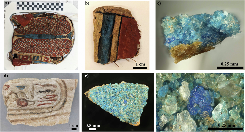 Egyptské artefakty modrej farby