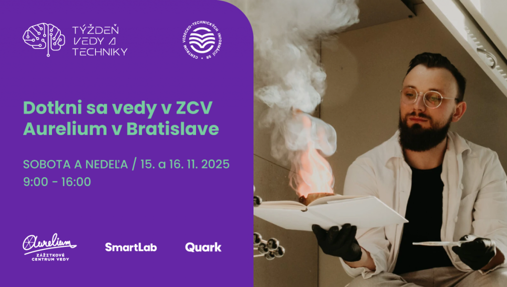 Banner podujatia Dotkni sa vedy v ZCV Aurelium