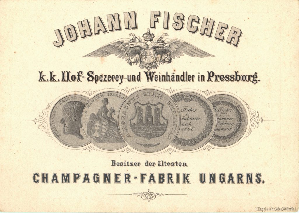 Reklamný leták na šumivé víno z roku 1870