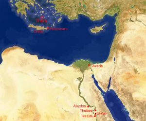 Východné Stredomorie a Egypt na mape
