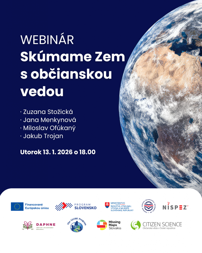 Grafika webináru Skúmame Zem s občianskou vedou