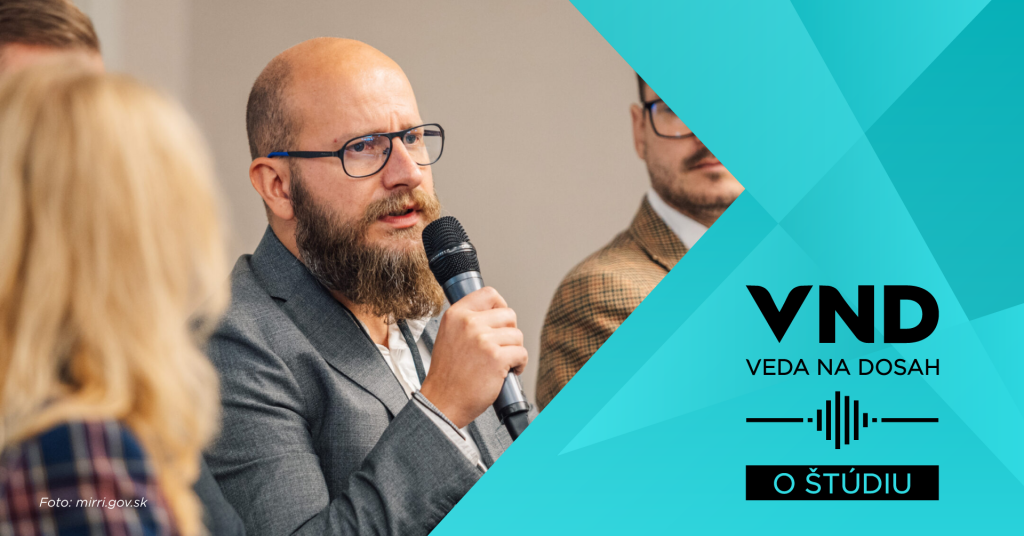 Grafika podcastu Veda na dosah: o štúdiu s Martinom Bezekom