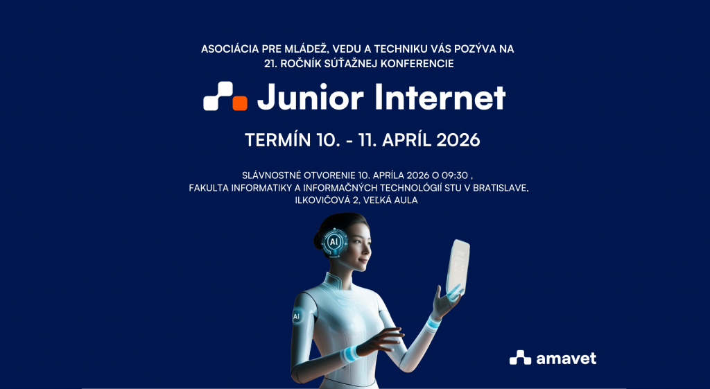 Vizuál podujatia Junior Internet AMAVET 2026