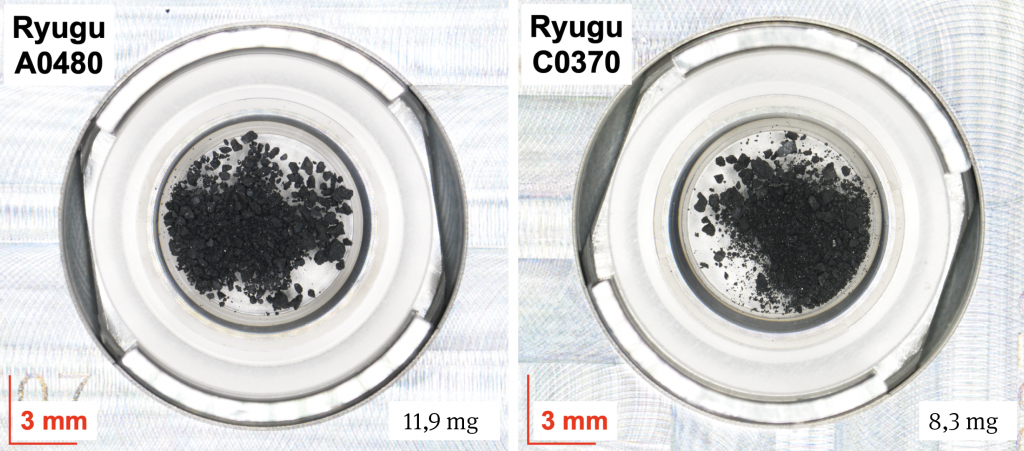 Mikrovzorky materiálu z povrchu asteroidu Ryugu