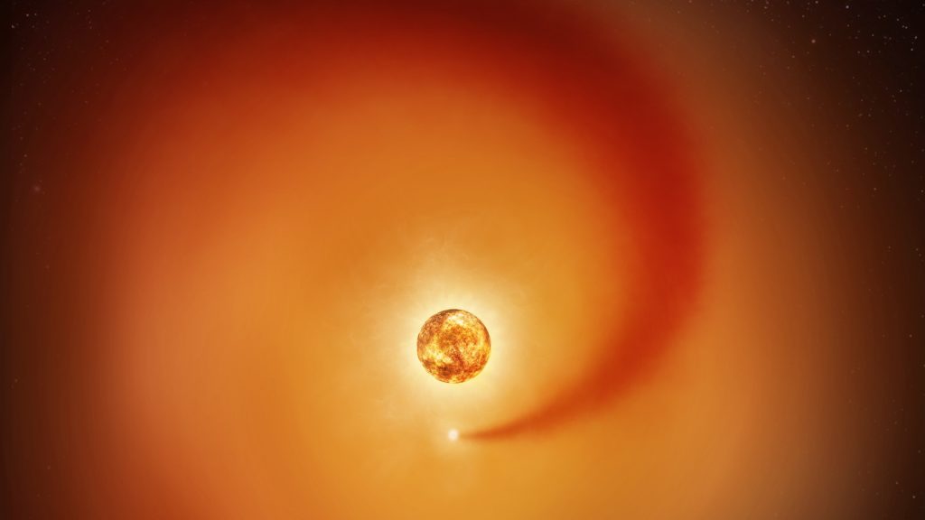 Umelecká predstava zobrazuje hviezdu Betelgeuze
