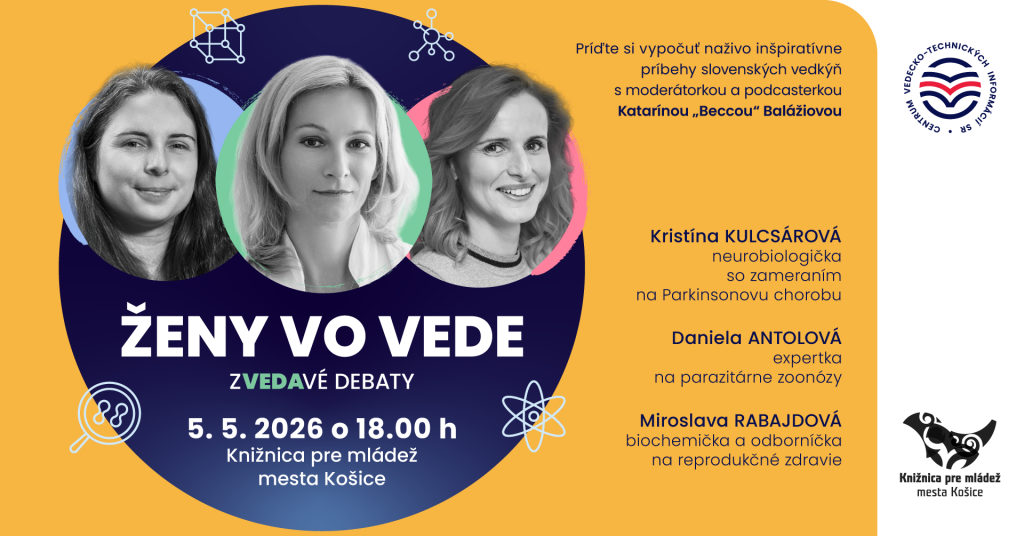 Vizuál podujatia Zvedavé debaty: Ženy vo vede v Košiciach