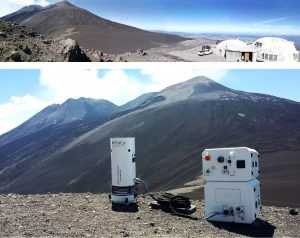 Testovanie vulkanickej činnosti sopky Etna