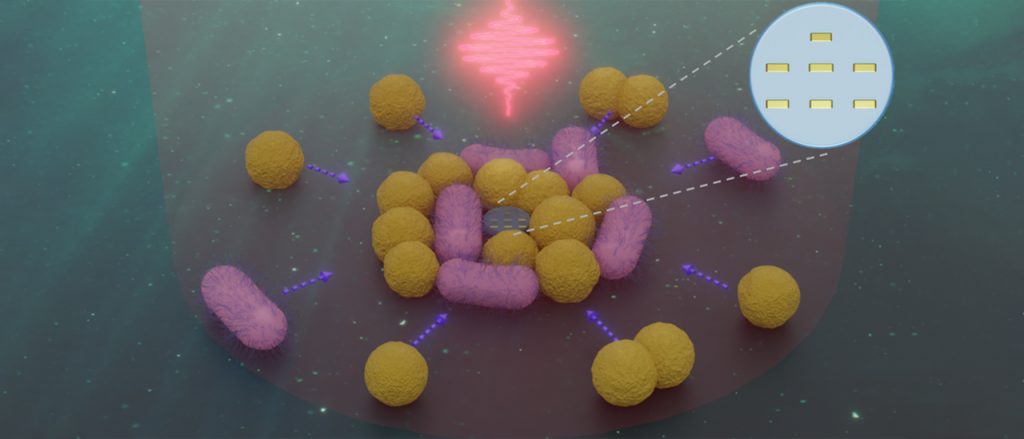 Nanorobot interaguje s baktériami