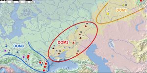 Tri dôležité lokality archeologických nálezov koní na mape