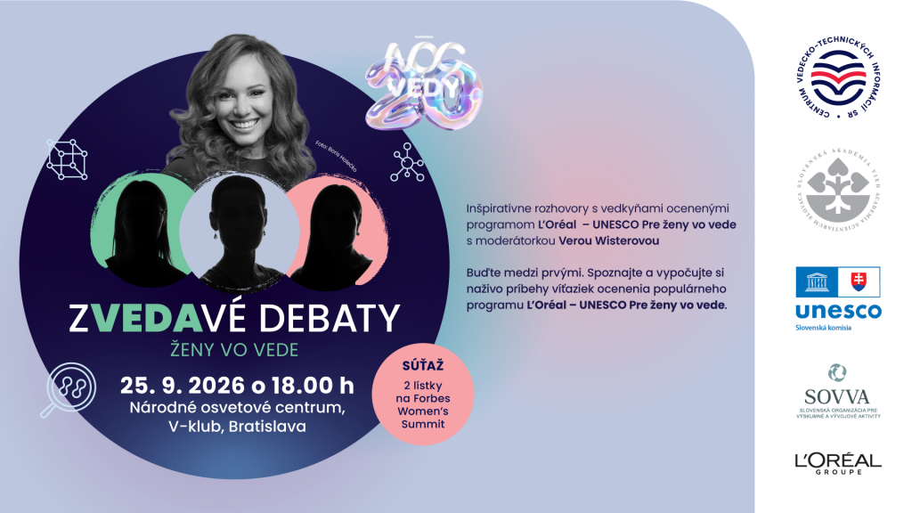 Vizuál špeciálu Zvedavé debaty – Ženy vo vede