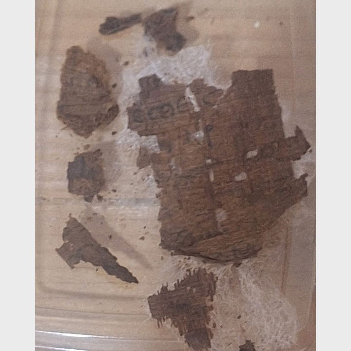 Papyrus s odtlačkom textu